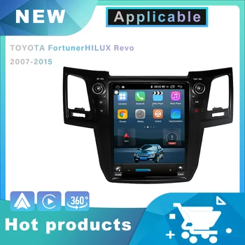 Экран Tesla Android 11 Автомобильный Радиоприемник Стерео для Toyota Fortuner Hilux 2007-2015 Аудио Мультимедийный Плеер GPS Навигатор DAB + Carplay