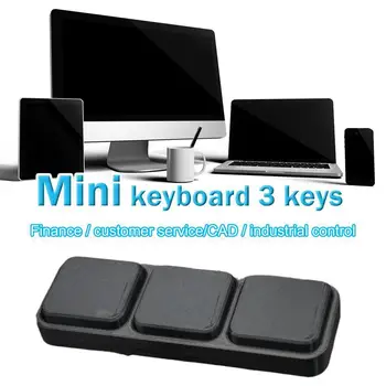 3 Больших ключа USB Программируемая макроклавиатура для Windows Linux macOS Горячая клавиша Мыши Одна клавиша USB мини-клавиатура