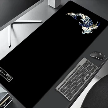 Большой Коврик для мыши Gamer Xxl 900x400 мм для ноутбука Gamer Черный Коврик для мыши Из натурального каучука Противоскользящая Клавиатура Аниме Коврик для мыши