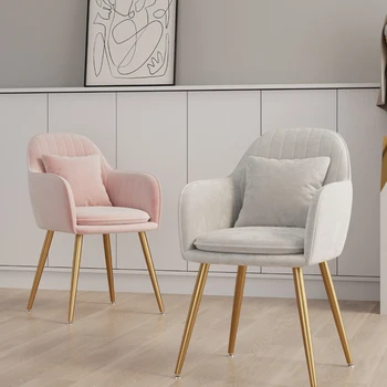Эргономичные обеденные стулья, современные приятные для кожи ткани, Шезлонг, Дизайнерский кухонный стул, Скандинавский шезлонг, Мебель для дома